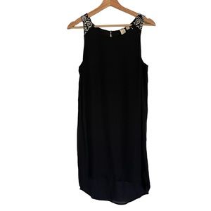 Needle & Thread Anthropologie Black Sleeveless Keyhole Back Dress M